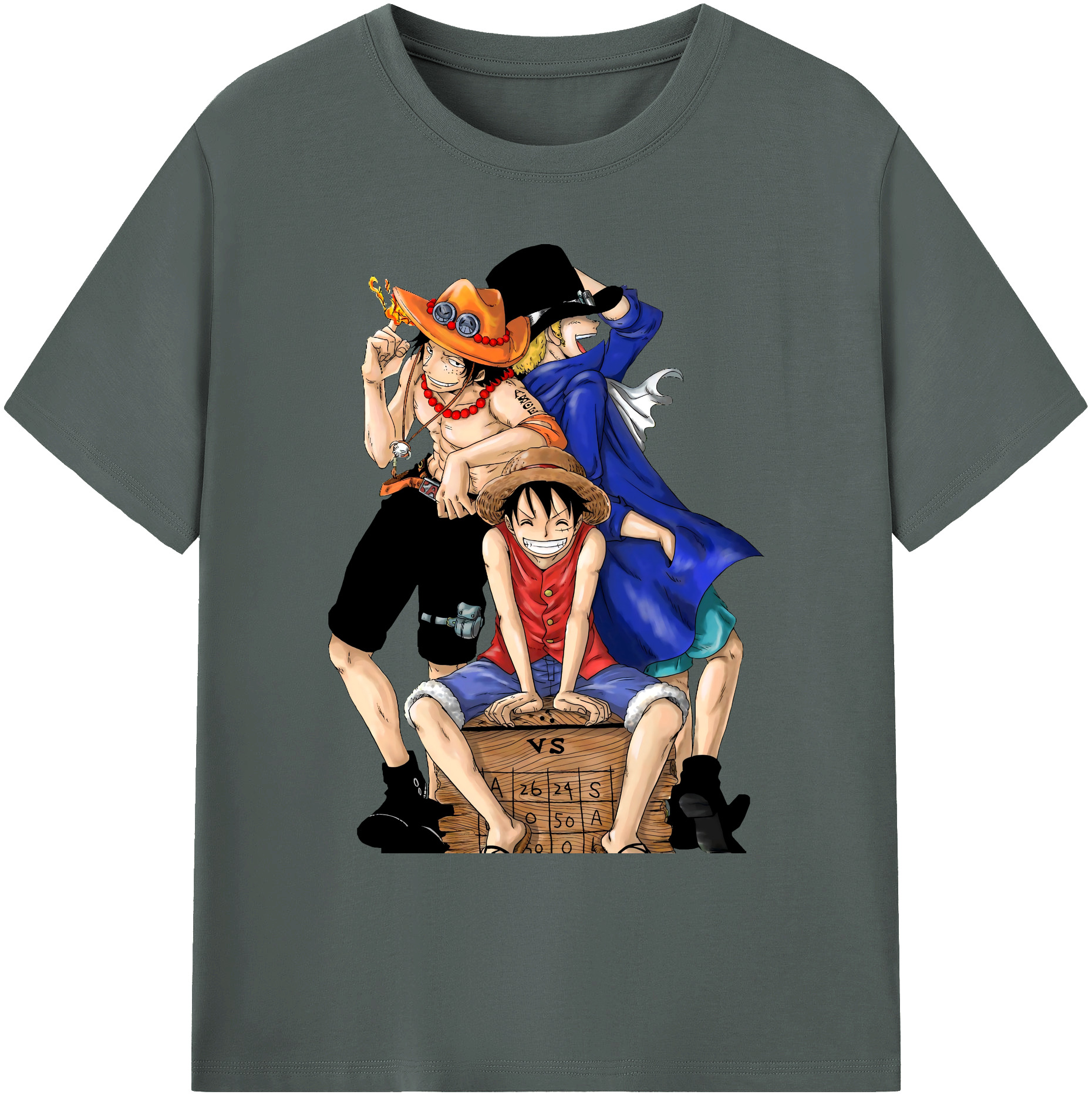 ワンピース モンキー・D・ルフィ ONE PIECE Monkey D. Luffy 綿100％ メンズ半袖Tシャツ｜肌触りやわらか＆通気性